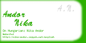 andor nika business card